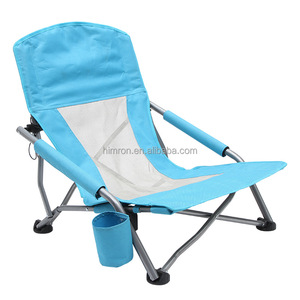 Chaise de <span class=keywords><strong>plage</strong></span> pliable Oxford au design moderne avec tissu en maille et porte-gobelet pour utilisation au parc - Product Image 2