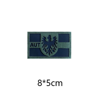 Autriche Allemagne Drapeau Tactique Badge Morale Nylon Crochet et Boucle IR Autriche Patches