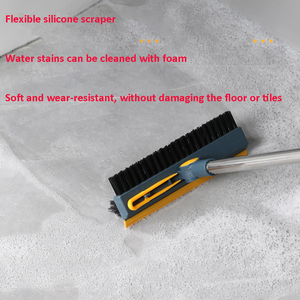 Brosse à <span class=keywords><strong>carrelage</strong></span> 3-en-1 en nylon rigide et PP, écologique, à long manche, pour coins difficiles, nettoyage efficace des sols et salles de bain - Product Image 6
