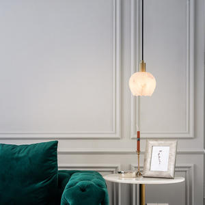 Luminaire suspendu moderne minimaliste en marbre pour chambre à coucher, lustre créatif personnalisé par un designer - Product Image 2