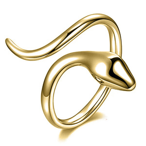 Anello in acciaio inossidabile a forma di serpente Q820, gioiello moderno unisex, idea regalo per lei e per lui - Product Image 5