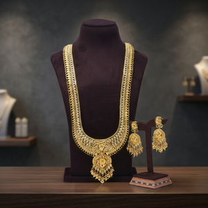 Wholesale Brass 14K18K24K Gold Filled Forming Long Necklaces Set Traditional Design Long Jewelry Set <b>Bridal</b> Fashion Jewelry Set - Product Image 2