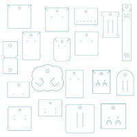 Carte en papier pour boucles d'oreilles en PVC, avec logo imprimé, pour emballage de bijoux et colliers