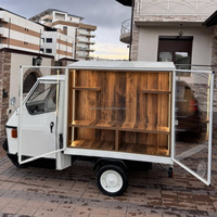 Camionnette à bière électrique Piaggio Ape Mini personnalisée, nouvelle, rétro, tricycle électrique, camion de nourriture, bar mobile à vendre.