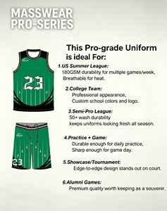 Elite College Basketbal Uniform Custom Team Jersey Set Ademend Vochtregulerend Geprint 100% Polyester Mesh Kleurvast - Product Image 2