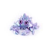 Figurines de crabe créatives imprimées en 3D Accessoires d'aquarium populaires avec joints mobiles Cristaux de pierres précieuses congelées en plastique