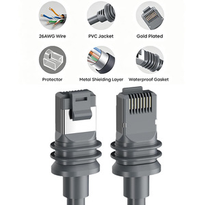 Câble réseau extérieur Starlink Gen 3 de 10 m, Cat6 en cuivre pur résistant aux UV pour les zones hors réseau - Product Image 1