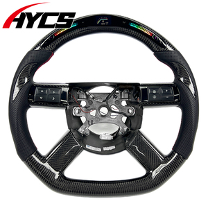 Accessoires de voiture pour Dodge Challenger RT Charger <span class=keywords><strong>SXT</strong></span> pour Chrysler 300 300C SRT SRT8, volant personnalisé en fibre de carbone avec LED RPM - Product Image 1