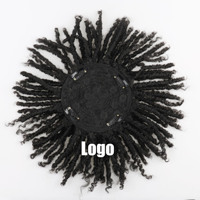 Perruque Homme Rasta Bouclée Africaine de 6 Pouces avec Tresses en Filet Spirales pour un Look Audacieux