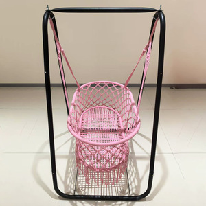 Hamaca de macramé bohemia para bebé, silla mecedora con borlas, columpio redondo sin respaldo para habitación infantil - Product Image 2