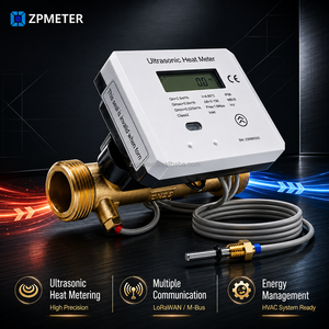 Compteur d'énergie fiable DN15 DN20 DN25 DN32 DN40 en laiton, haute précision, RS485, compteur de chaleur ultrasonique pour système CVC - Product Image 1