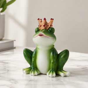 Statuetta Romantica del Principe Rana in Resina per Decorazioni Fiabesche e Regali di San Valentino - Product Image 4
