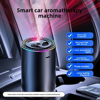 Diffuseur d'arômes pour voiture avec anneau lumineux RVB à dégradé, couvercle en spirale Yin-Yang, double commandes tactiles, Type-C Auto