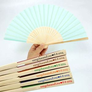 พัดจีนลายนางฟ้าและลายแมลงปอไม้ไผ่สำหรับของขวัญส่งเสริมการขาย - Product Image 5