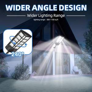 ไฟส่องสว่างลานจอดรถพลังงานแสงอาทิตย์แบบรวมทุกอย่างในหนึ่งเดียว พร้อมรีโมทคอนโทรล กันน้ำ ระบบเปิด-ปิดอัตโนมัติเมื่อมืด 1000W/2000W/3000W วัสดุ ABS ขายส่ง - Product Image 2