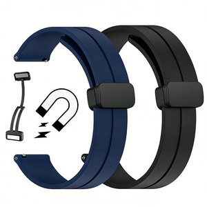 20mm Magnetic Buckle Adjustable <b>Silicone</b> <b>Rubber</b> Sports Watch Band Strap with Custom Logo Option - Product Image 1