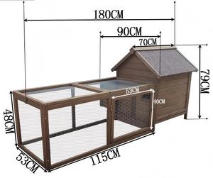 <span class=keywords><strong>Cage</strong></span> à poulets de luxe écologique et imperméable pour l'extérieur, en bois de sapin chinois, pour maisons et meubles pour animaux de compagnie - Product Image 4