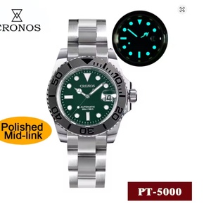Relojes de lujo Cronos Sub Diver para hombre, reloj mecánico automático de zafiro, resistente al agua hasta 200m, cierre ajustable L6018 - Product Image 1