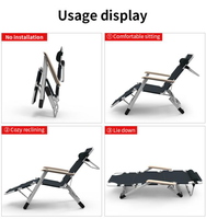 Chaise pliante d'usine avec pieds de soutien robustes, chaise zéro gravité, chaise inclinable d'extérieur, chaise de plage avec coussin amovible