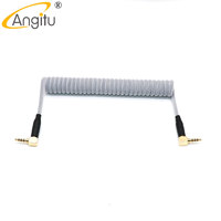 Angitu Premium Hand Make TRRS Audio Cables Reversed Custom Coiled Split/Sofle Keyboard TRRS Cable
