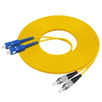 Cable de conexión de fibra óptica monomodo dúplex 9/125 G652D PVC LSZH Cable de fibra con conector SC LC FC ST SM DX equipo de fibra óptica