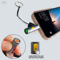 Encendedor USB-C Portátil Personalizado con Botón de Encendido (Encendido por Presión Prolongada) y Cordón Automático para Uso en Movimiento