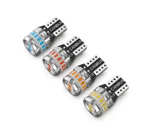 Không phân cực T10 dẫn ánh sáng bóng đèn CANBUS cho xe đuôi ánh sáng đảo ngược ánh sáng T10 3014 18smd Trắng Đỏ Vàng Xanh 10-18V