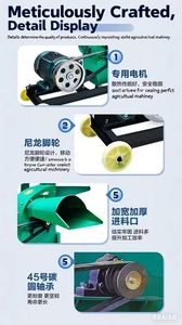 Đa chức năng hộ gia đình Hạt thức ăn gia súc búa Máy Nghiền Thức Ăn Shredder và rơm thiết bị nghiền với động cơ như thành phần cốt lõi - Product Image 5