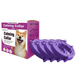 Paquete de 4 collares de silicona ajustables de lujo para gatos y perros, suministros impermeables para mascotas con patrón de estampado de animales en Stock - Product Image 1