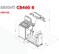 Machine d'équilibrage dynamique de pneus de camion et de voiture CB460