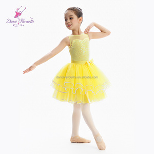 <span class=keywords><strong>Tutù</strong></span> da Balletto C26070 <span class=keywords><strong>Giallo</strong></span> con Corpetto in Rete e Paillettes, Costume da Danza di Gruppo per Bambini, <span class=keywords><strong>Tutù</strong></span> per Spettacoli - Product Image 3