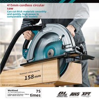 Scie circulaire sans fil Makita HS013GZ 40V Max XGT sans balais, 415 mm, pour travaux lourds, avec AWS