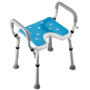 बुजुर्ग विशेष एल्यूमीनियम मिश्र धातु स्नान कुर्सी गर्भवती महिला बाथरूम सुरक्षा स्टूल यू आकार आर्मरेस्ट नॉन स्लिप बैठने वाली बेंच 150 किलो - Product Image 4