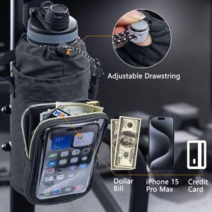 Bolsa Magnética para Botella de Gimnasio, Porta Botella Magnético con Correa y Bolsillo Transparente para Teléfono, Bolsa Magnética para Gimnasio y Viajes - Product Image 4