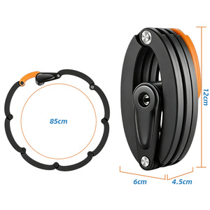 <span class=keywords><strong>Candado</strong></span> Plegable de Seguridad de Acero Aleado con Llave Antirrobo AFTFA para Bicicleta Eléctrica y Motocicleta, 85 cm - Product Image 3