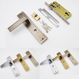 Chất Lượng Cao 5845Mm Lỗ Mộng Cửa Chốt Khóa Set Kẽm Hợp Kim Hiện Đại Lối Vào Cửa Phần Cứng Kéo Xử Lý Cho Bên Ngoài Bằng Gỗ Cửa - Product Image 2