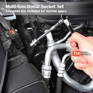 46 Pcs Ổ Cắm 1/4 Inch Ổ Đĩa Thiết Lập Cờ Lê Công Cụ Tay Công Cụ Trường Hợp Tự Động Sửa Chữa Công Cụ Sử Dụng Tốt Trong Bảo Trì Và Sửa Chữa Làm Việc - Product Image 6