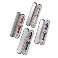 Stylo pointeur télescopique rotatif multifonctionnel Laser infrarouge Stylo à bille en métal Logo gravé Quatre-en-un Lumière LED pour le bureau