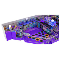 Equipo Comercial de Juegos Suaves Multicolor Morado para Niños, Trampolín, Instalaciones para Parques Temáticos, Equipamiento para Parques Infantiles Interiores