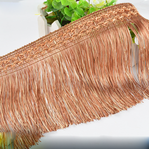 커튼 장식용 16cm 술 프린지 체인 원피스 금괴 골드 폴리에스터 레이온 술 프린지 - Product Image 1