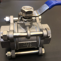 Vanne à boisseau sphérique manuelle en acier inoxydable duplex 3PC pour eau à haute température