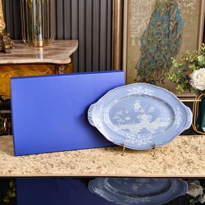 Vajilla de porcelana estilo italiano al por mayor, plato redondo de 13 pulgadas, empaque en caja de regalo. - Product Image 3