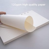 Carnets de notes à 6 anneaux, papier ruché, 6 trous, poinçonnés, lieur, rechargeable, pour journal intime