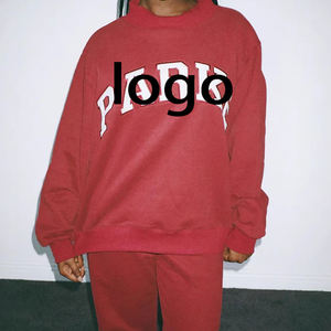 Sudadera de Manga Larga con Cuello Redondo para Mujer, Nueva Colección de Invierno, Bordado de Letras Personalizado, Resistente a las Arrugas, Capa Base sin Capucha - Product Image 4