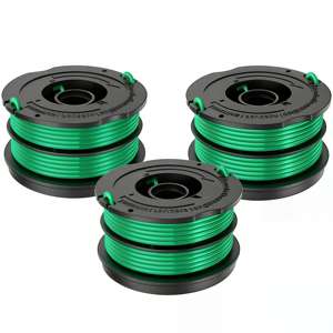 3PCS Set DF-080 <b>String</b> Trimmer line Spool Replacement for <b>Black</b> and Decker GH1100 GH1000 GH2000 30ft 0.080" Dual Auto-Feed Spool - Product Image 1