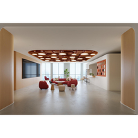Ensemble de canapés de bureau modernes de luxe en tissu et cuir, confortables avec design modulaire pour bureau, appartement, salon, hôtel
