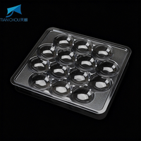 Emballage jetable en blister en plastique PET recyclable transparent à 15 cellules avec matériaux recyclés