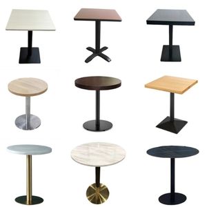 Mesa de Negociación Pequeña de Cuero Estilo Art Déco con Superficie de Roca para Baño, Cafetería, Bar de Té, Restaurante Occidental - Venta al por Mayor en EE. UU. - Product Image 1