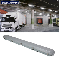 Lampe de plafond à détecteur de mouvement pour entrepôt, 4 pieds, 5 pieds, 8 pieds, à intensité variable, IP65, en polycarbonate, étanche à la vapeur, luminaires étanches, éclairage LED de garage d'urgence