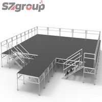 Plate-forme faite sur commande d'étape de podium du DJ d'alliage d'aluminium de CE/SGS/TUV pour la représentation de musique